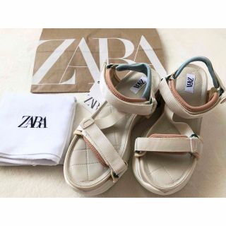 ザラ(ZARA)の匿名配送　新品　ZARA スポーツサンダル　厚底　スポサン　マルチカラー　ピンク(サンダル)