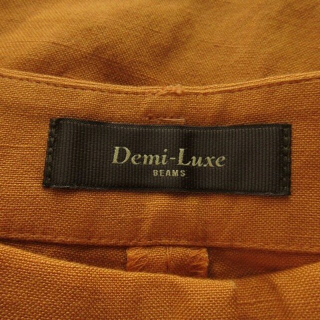 Demi-Luxe BEAMS(デミルクスビームス)のデミルクスビームス パンツ ガウチョ ワイド 麻混 絹混 リボン 40 オレンジ レディースのパンツ(その他)の商品写真