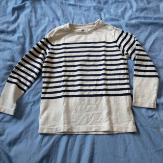 ユニクロ(UNIQLO)のUNIQLO ユニクロ KIDS ボーダークルーネックT  長袖 120cm(Tシャツ/カットソー)