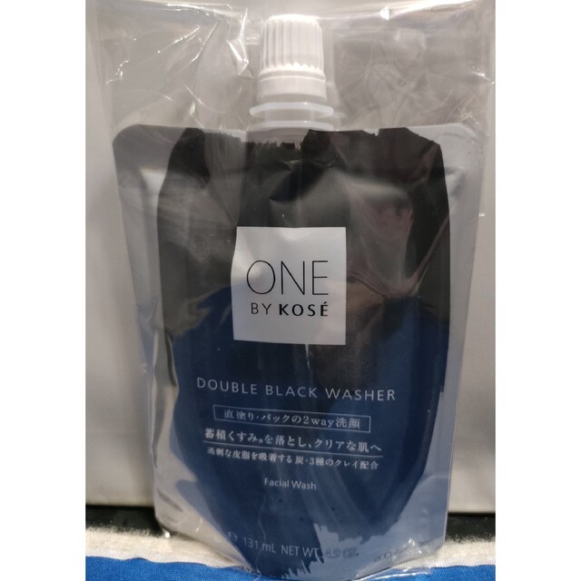 ONE BY KOSE（KOSE）(ワンバイコーセー)のONE BY KOSE ダブル ブラック ウォッシャー(140g) コスメ/美容のスキンケア/基礎化粧品(洗顔料)の商品写真