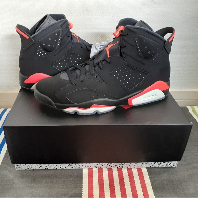 30cm air jordan 6 infrared black