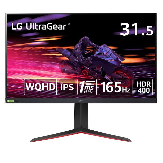 美品 保証付 WQHD ゲーミングモニター LG 32GN600-B BLACK-