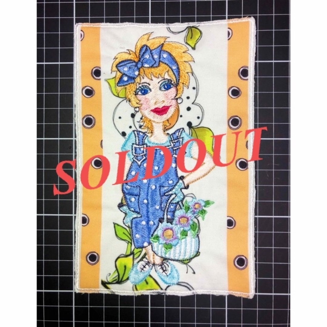 生地 ロラライハリス むずかしく ワッペン 刺繍 生地 ロラライハリス むずかしく ワッペン 刺繍