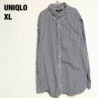 ユニクロ(UNIQLO)の【古着】UNIQLO／ユニクロ　長袖ストライプシャツ　XL(シャツ)