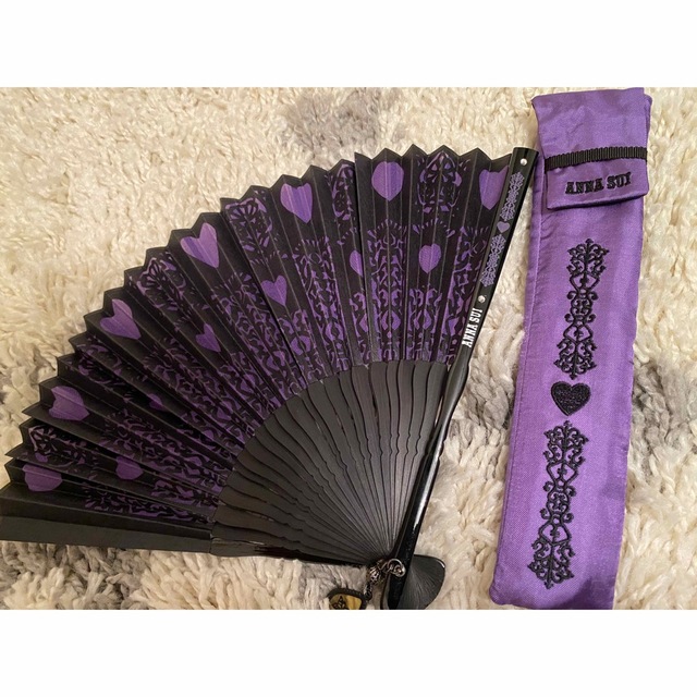 アナスイ　ANNA  SUI  扇子　センス　ケース付き　美品☆