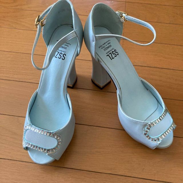 サンダル　ハイヒール　ブルー　サイズ23 ヒール10.5 レディースの靴/シューズ(ハイヒール/パンプス)の商品写真