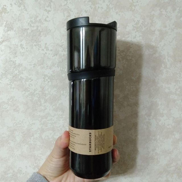 スターバックス ☆ メタルブラック タンブラー ボトル ☆北米 スタバ