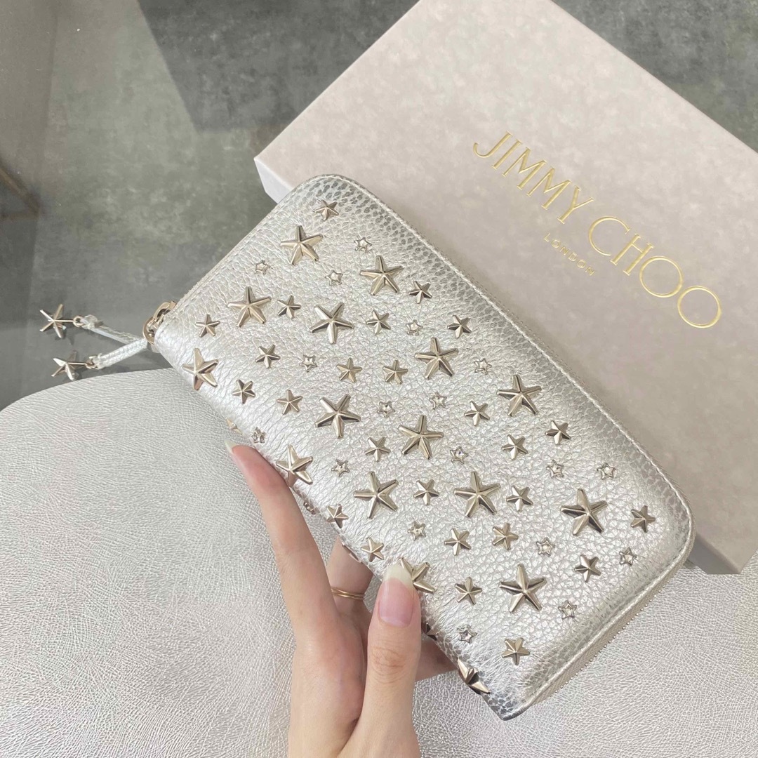 JIMMY CHOO - 残１【新品】Jimmy Choo ジミーチュウ 長財布 ラウンド ...