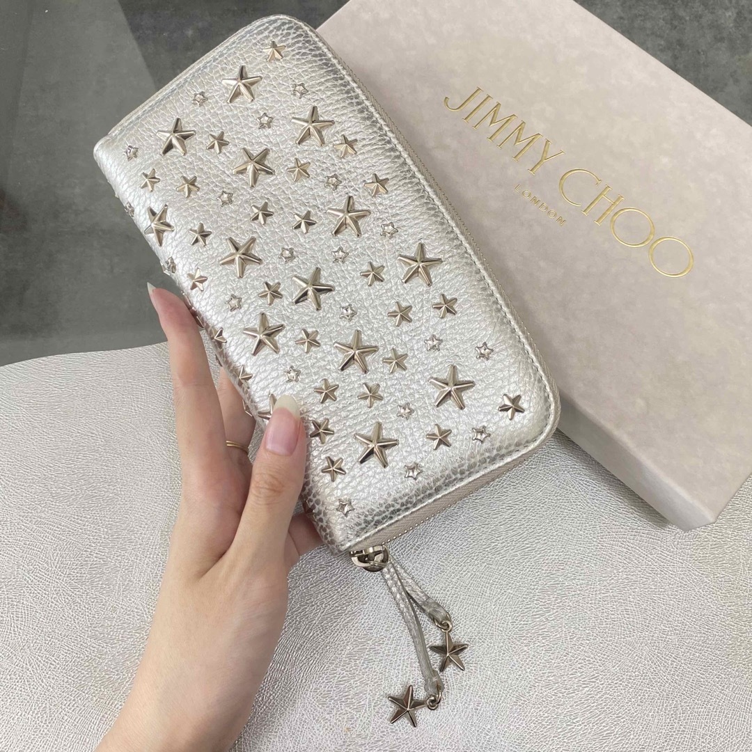 ジミーチュウ JIMMY CHOO 長財布 シルバー