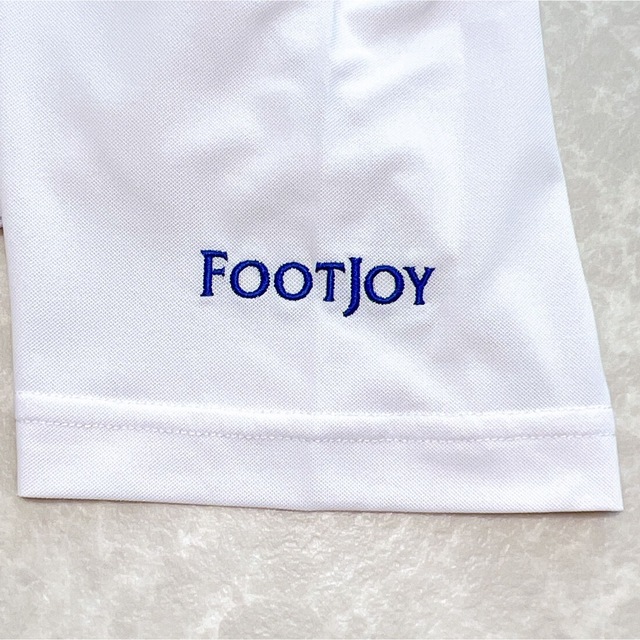 FootJoy(フットジョイ)のフットジョイ ゴルフウェア ポロシャツ ゴルフシャツ ホワイト 花柄 刺繍ロゴ スポーツ/アウトドアのゴルフ(ウエア)の商品写真