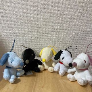 スヌーピー(SNOOPY)のPEANUTSピーナッツ/スヌーピー/マスコットキーホルダー／5体セット☆(キャラクターグッズ)