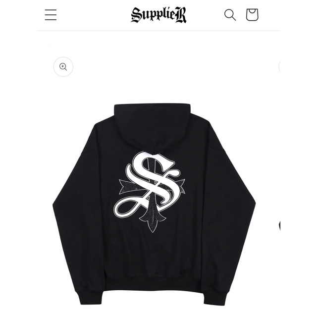 supplier サプライヤー Cross Logo Hoodie Black-