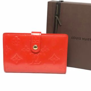 ルイヴィトン(LOUIS VUITTON)の【良品】ルイヴィトン がま口財布 ヴェルニ ヴィエノワ レッド系カラー 赤系(財布)