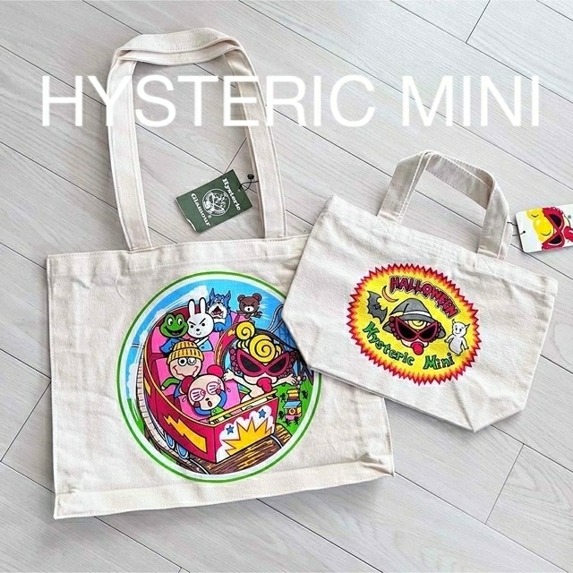 HYSTERIC MINI(ヒステリックミニ)の【新品】ヒステリックミニ トートバッグ 2点 お稽古 ランチ ヒスミニ ヒスグラ キッズ/ベビー/マタニティのこども用バッグ(トートバッグ)の商品写真