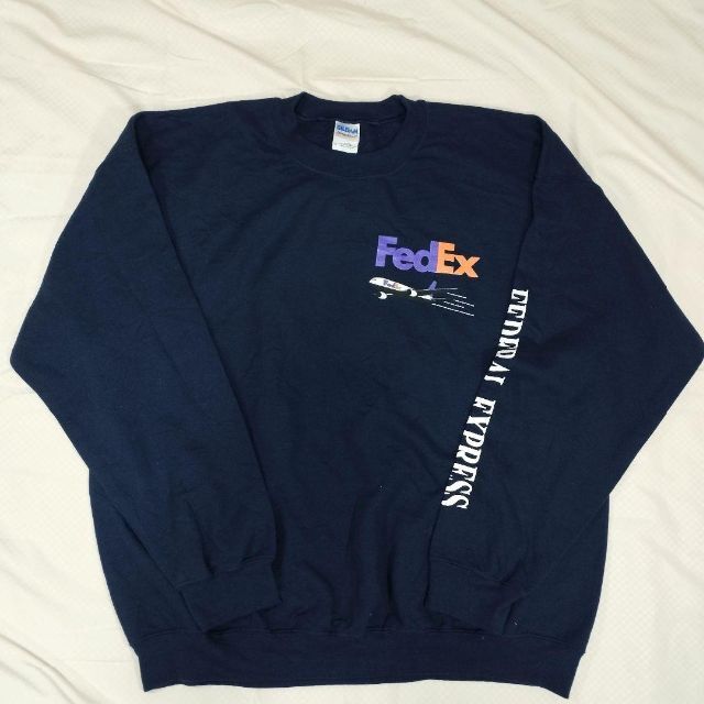 90's FedEx スウェット トレーナー ネイビー ビッグサイズ 企業