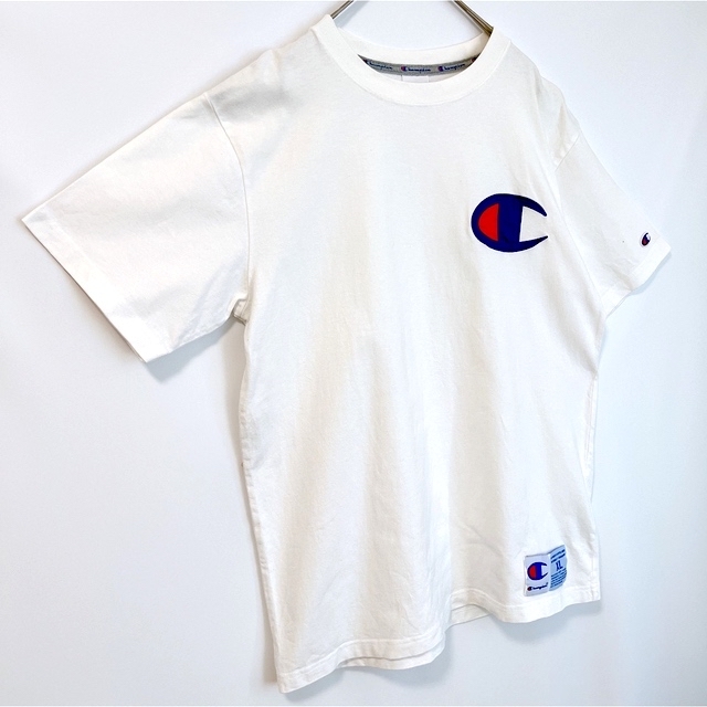 Champion(チャンピオン)のチャンピオン Tシャツ オーバーサイズ 半袖 ホワイト 刺繍ロゴ デカロゴ 目玉 メンズのトップス(Tシャツ/カットソー(半袖/袖なし))の商品写真