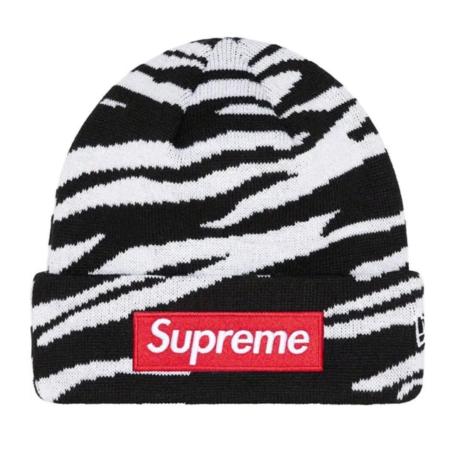 supreme box logo beanie zebra 新品