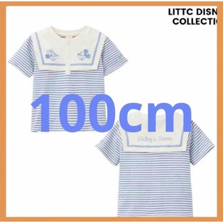 シマムラ(しまむら)のlittc リトシー　ディズニー　100cm ボーダー　セーラー　Tシャツ(Tシャツ/カットソー)