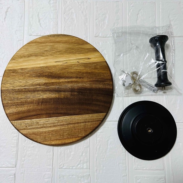 ケーキスタンド  コーヒーテーブル 丸テーブル 木製 アンティーク ブラック 黒 インテリア/住まい/日用品の机/テーブル(コーヒーテーブル/サイドテーブル)の商品写真