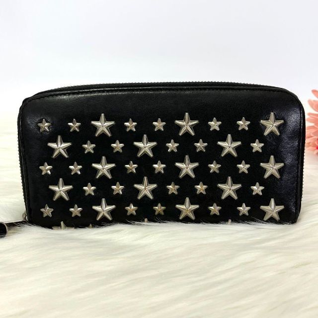 JIMMY CHOO - 【美品】ジミーチュウ 長財布 ラウンドファスナー