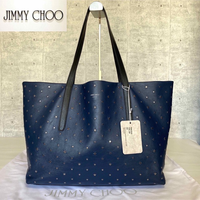 新品?正規品 JIMMY ネイビーカーフレザートート PIMLICO CHOO