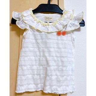 キッズズー(kid’s zoo)のキッズズー　さくらんぼ Tシャツ　半袖　夏服　80cm フリル トップス (Ｔシャツ)