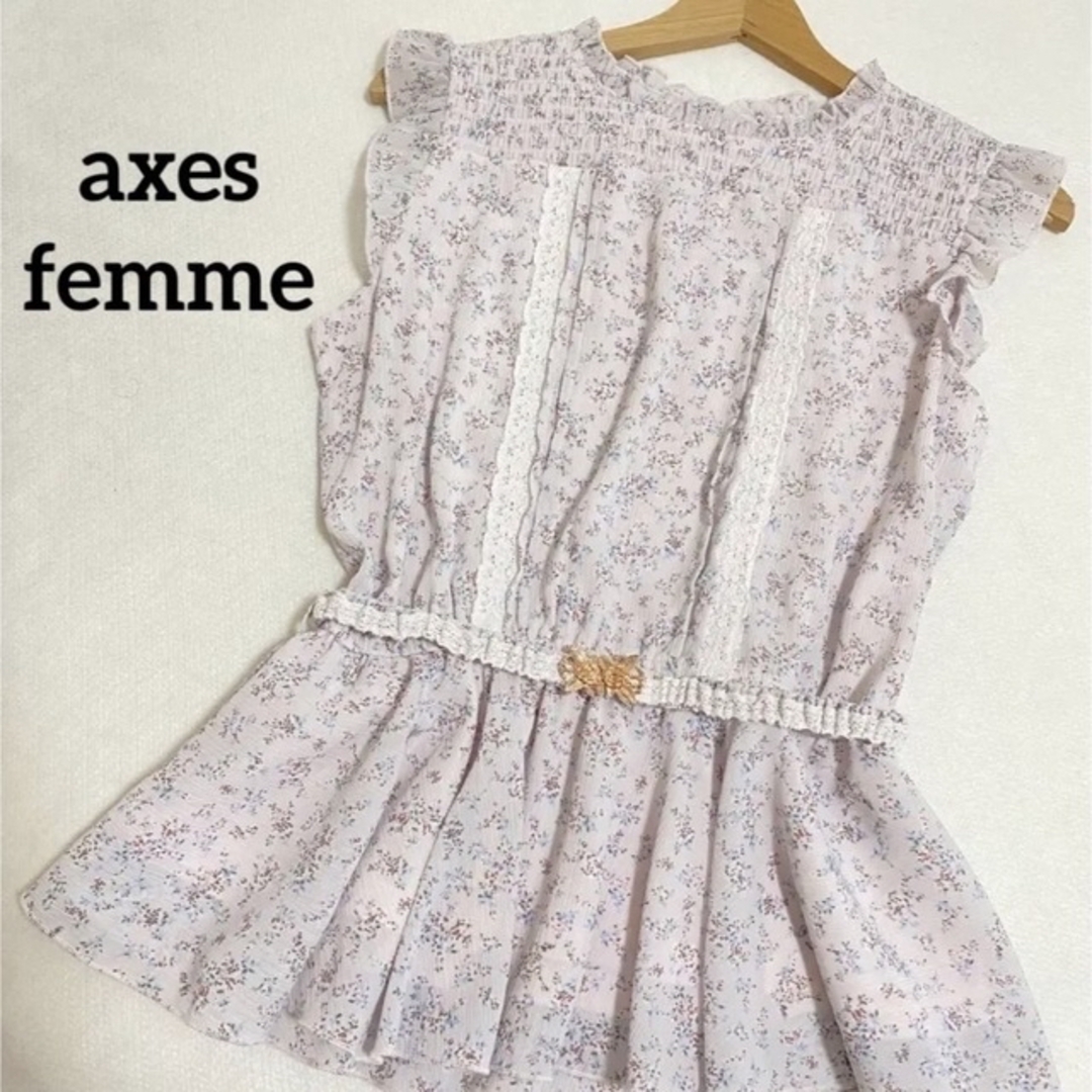 axes femme(アクシーズファム)のaxes femme 花柄ノースリーブ ブラウス &ワンピース レディースのトップス(シャツ/ブラウス(半袖/袖なし))の商品写真