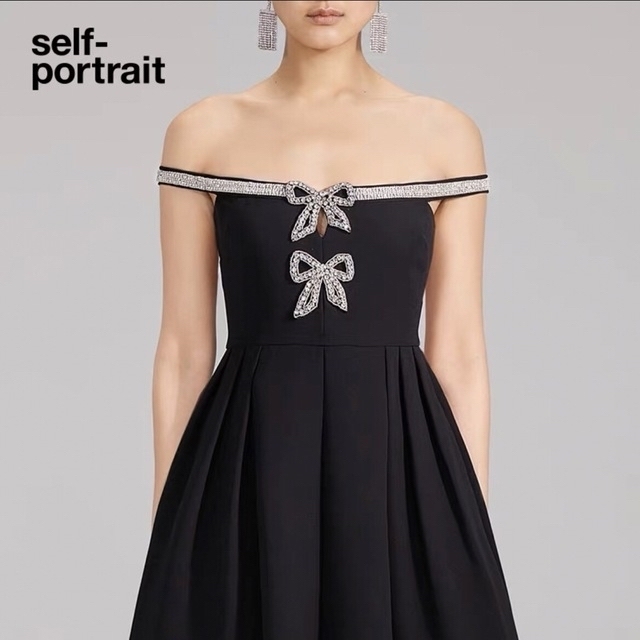 SelfPortrait セルフポートレイト リボン ドレス ワンピース 未使用