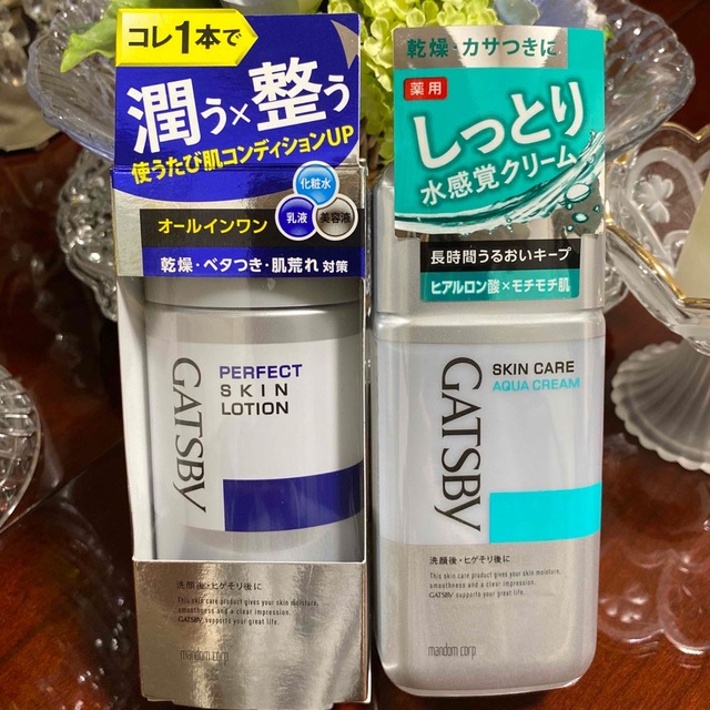 Mandom(マンダム)のGATSBYパーフェクトスキンローション&保湿液２個セット コスメ/美容のスキンケア/基礎化粧品(オールインワン化粧品)の商品写真