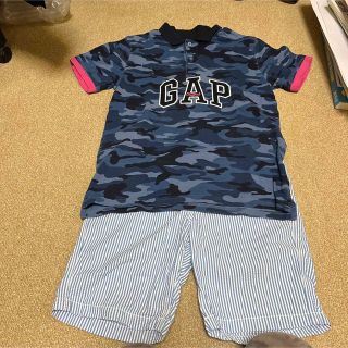 ギャップキッズ(GAP Kids)のGAPKids  トップス（ポロシャツ）＆ストライプパンツ　セット(Tシャツ/カットソー)