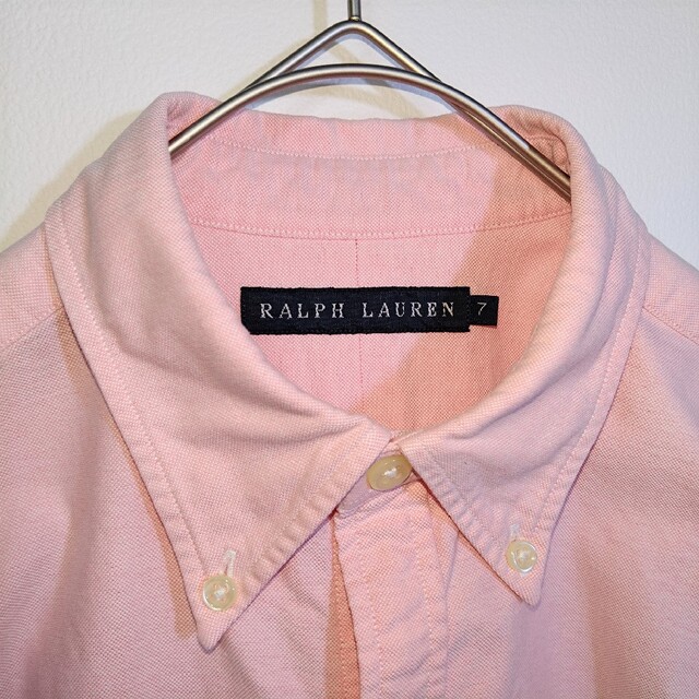 Ralph Lauren(ラルフローレン)のRalph Lauren　ラルフローレン　刺繍ロゴ　シャツ　サイズS ピンク レディースのトップス(シャツ/ブラウス(長袖/七分))の商品写真