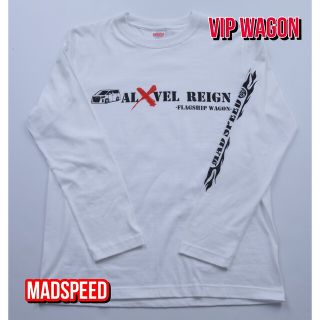 ユナイテッドアスレ(UnitedAthle)の【MADSPEED】趣味Tシャツ アルファード ヴェルファイア 長袖 WH 新品(Tシャツ/カットソー(七分/長袖))