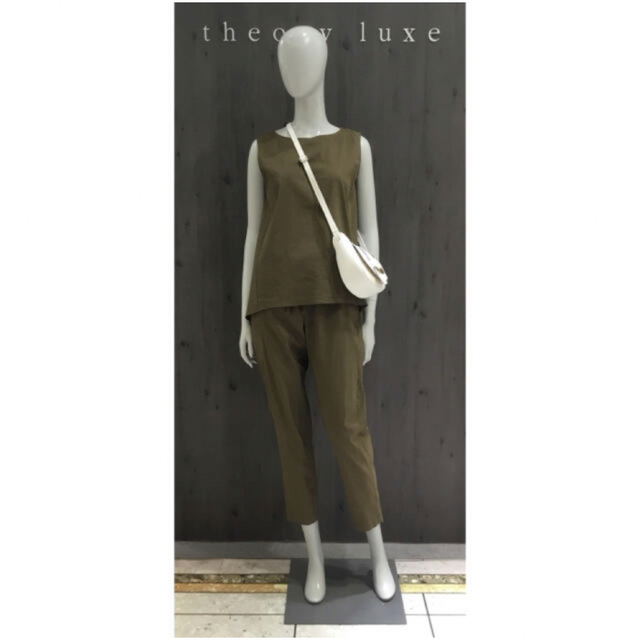 Theory luxe 20ss リネンノースリーブブラウス