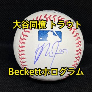 ローリングス(Rawlings)の激レア エンゼルス マイク トラウト 直筆サインボール Beckettホログラム(記念品/関連グッズ)