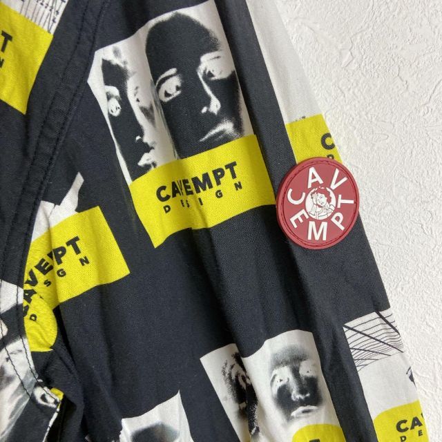 BTSユンギさん着用モデル◎】C.E.総柄シャツ古着オープンカラー黒sk8