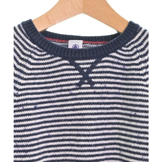 PETIT BATEAU(プチバトー)のPETIT BATEAU プチバトー ニット 128 紺x白(ボーダー) 【古着】【中古】 キッズ/ベビー/マタニティのキッズ服女の子用(90cm~)(ニット)の商品写真