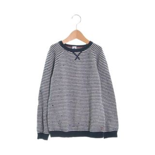 プチバトー(PETIT BATEAU)のPETIT BATEAU プチバトー ニット 128 紺x白(ボーダー) 【古着】【中古】(ニット)