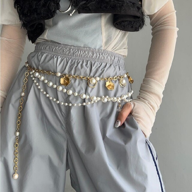 litmus chain pearl belt 2022年春の 51.0%OFF heiers-arte.de-日本