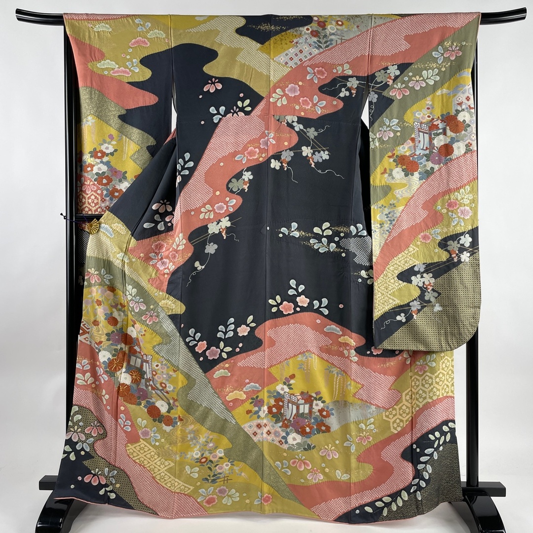 振袖 美品 名品 身丈165cm 裄丈67.5cm 正絹バイセル帯