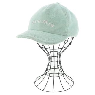 ミュウミュウ　キャップ　帽子 CAP　パイル地　ライトブルー　M　正規品