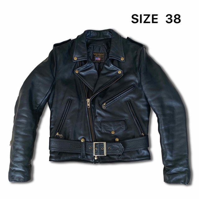 ▽2着セット▽美品▽VANSON C2 黒/ダブルライダース/バンソン