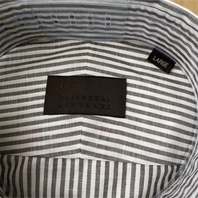 THE SUIT COMPANY(スーツカンパニー)のユニバーサルランゲージドレスシャツカッタウェイL 41-84リネン混ブラウン新品 メンズのトップス(シャツ)の商品写真