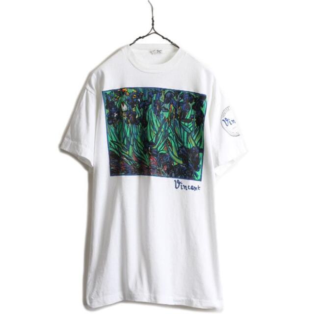 未使用 90s ゴッホ オフィシャル アート プリント Tシャツ XL 白 新品
