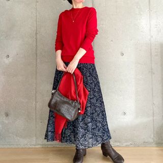 ユニクロ(UNIQLO)の美品 M ユニクロ フレアスカート ティアード ロング シースルー(ロングスカート)