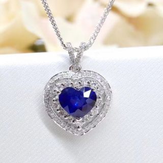 天然 ロイヤルブルーサファイア ダイヤ ペンダントトップ1.29ct fの ...