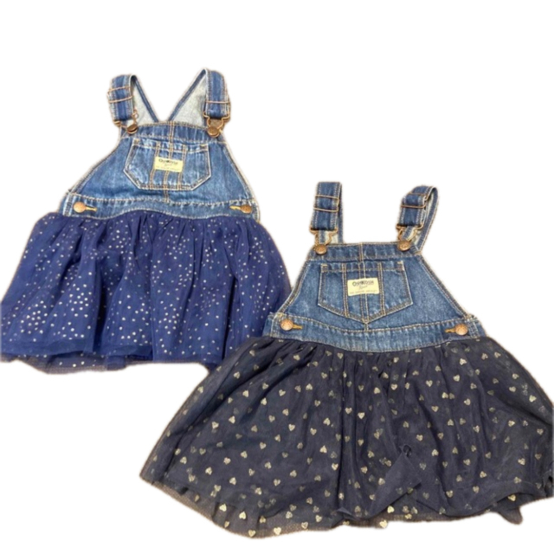 OshKosh(オシュコシュ)のOSHKOSHスカート2枚組　18M 24M キッズ/ベビー/マタニティのベビー服(~85cm)(ロンパース)の商品写真