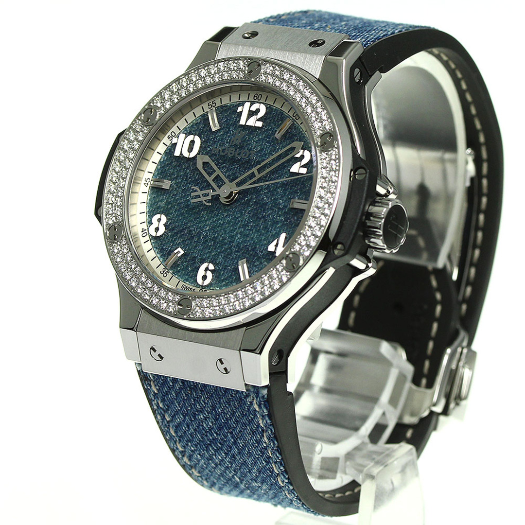 HUBLOT(ウブロ)のウブロ HUBLOT 361.SX.2710.NR.1104.JEANS ビッグバン ジーンズ 日本限定 ダイヤベゼル クォーツ レディース 良品 保証書付き_744537 レディースのファッション小物(腕時計)の商品写真