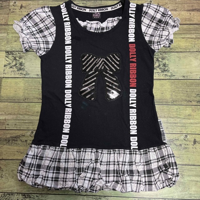 キッズ　チュニック　160cm キッズ/ベビー/マタニティのキッズ服女の子用(90cm~)(Tシャツ/カットソー)の商品写真