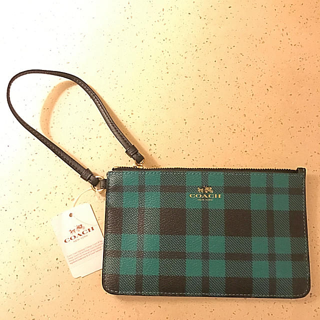 COACH(コーチ)の新品★コーチ ポーチ チェック バレンタイン プレゼントにも！ レディースのファッション小物(ポーチ)の商品写真