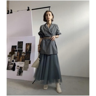 アメリヴィンテージ(Ameri VINTAGE)のAMERI VINTAGE TRINITY JKT TULLE DRESS(ロングドレス)